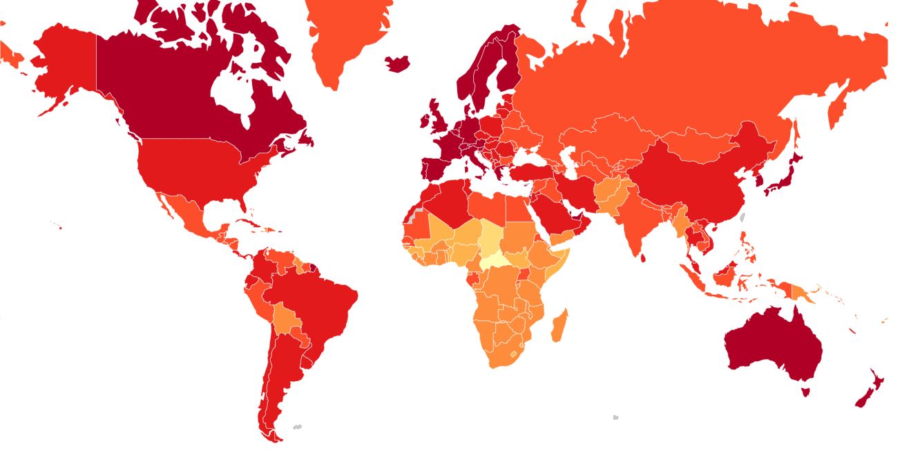 Mapa mundial de Esperanza de Vida — Indicaria